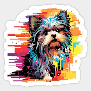 Yorkshire Terrier Dog Pet World Animal Lover Furry Friend Abstract Sticker